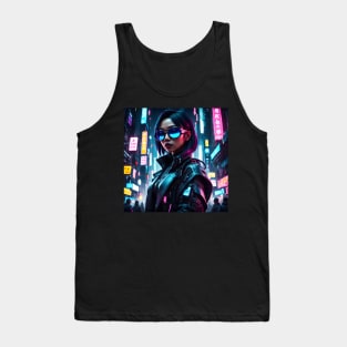 Asian Cyberpunk Girl Tank Top